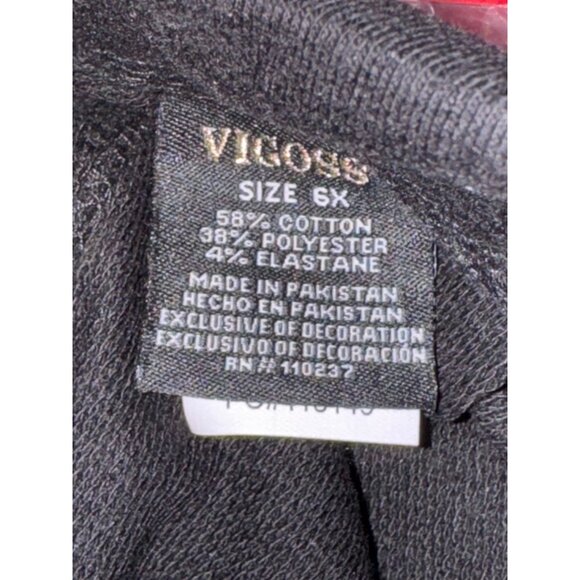 Vigoss Kids Black Cat Embroidered Leggings 6X - Picture 3 of 3